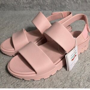Skechers Foamies Pink Slip On Sporty Sandals Arch Fit Lightweight Womens 9 NWT